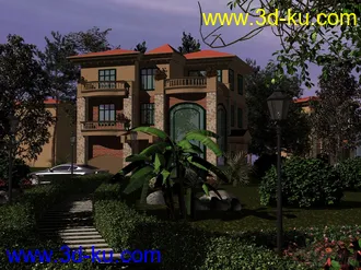3D打印模型别墅布景的图片