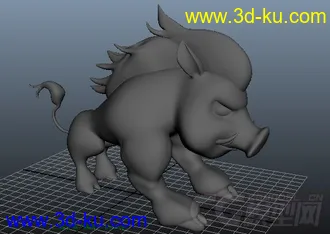 3D打印模型野猪的图片