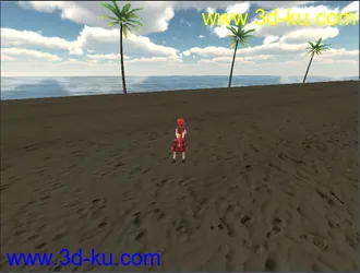 3D打印模型Unity3d自建包海滩度假小岛模拟场景的图片