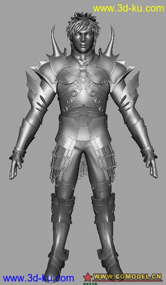 3D打印模型带铠甲的男人的图片