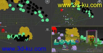 3D打印模型做的一个写实的场景    可用于婚庆   大家多多给意见哈的图片