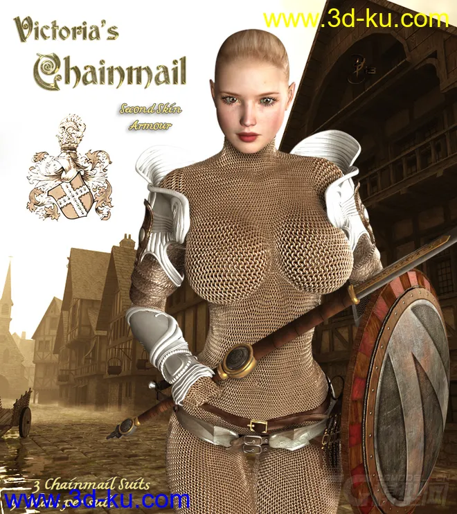 Daz3d - Poser  - Victoria's Chainmail模型的图片1