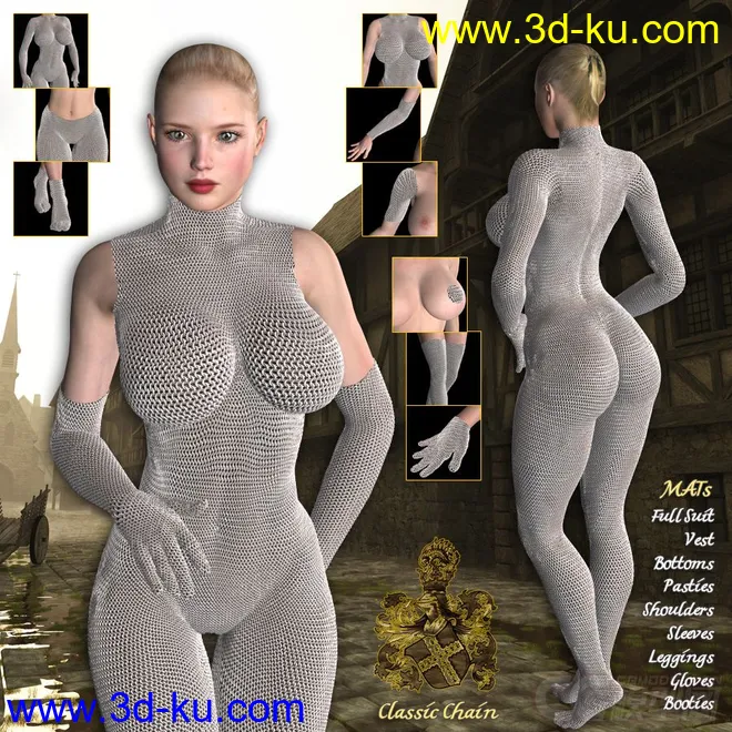 Daz3d - Poser  - Victoria's Chainmail模型的图片2