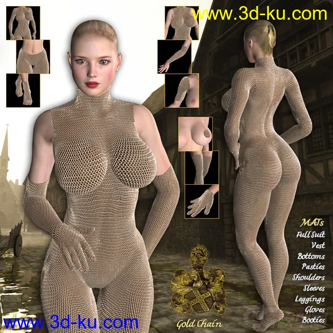 Daz3d - Poser  - Victoria's Chainmail模型的图片3