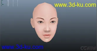 3D打印模型自己练习制作的女人头的图片