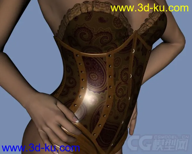 DAZ3D - Poser - LF Corset Donna, Nuova Donna, Caress for V4模型的图片21