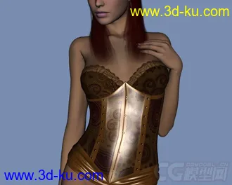 3D打印模型DAZ3D - Poser - LF Corset Donna, Nuova Donna, Caress for V4的图片