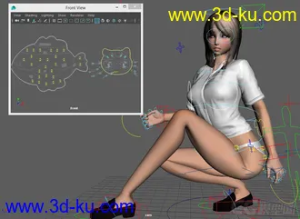 3D打印模型Sexy Cute Woman full rig with textures的图片