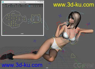 3D打印模型Sexy Cute Woman full rig with textures的图片