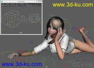 3D打印模型Sexy Cute Woman full rig with textures的图片