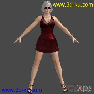 3D打印模型DOA5_Christie_Evening_Dress_by_darkblueking的图片