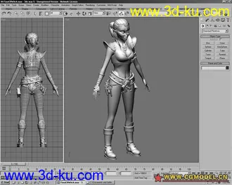 3D打印模型素模，女战士的图片