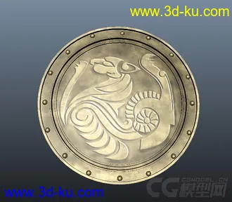 3D打印模型影视远景马兵盾牌的图片