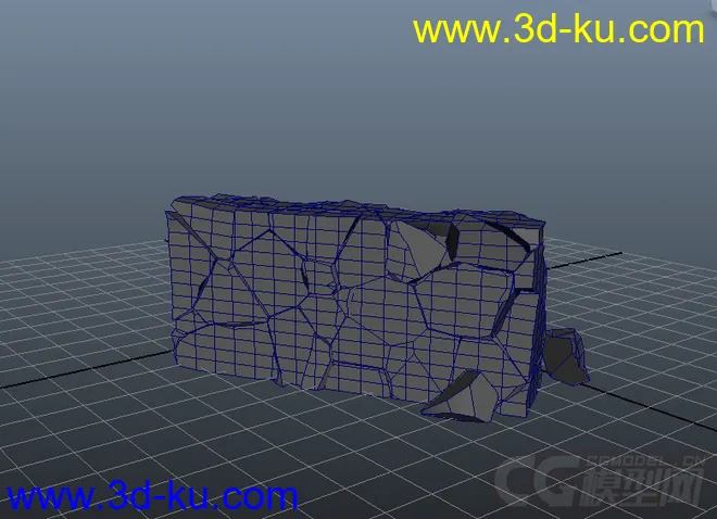 破碎坍塌废墟墙体模型的图片1