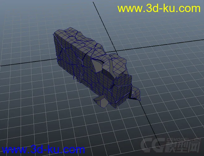 破碎坍塌废墟墙体模型的图片2