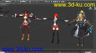 3D打印模型凯旋之刃7个女角色的图片