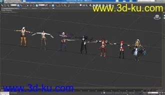 3D打印模型凯旋之刃7个女角色的图片