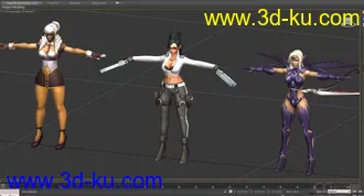 3D打印模型凯旋之刃7个女角色的图片