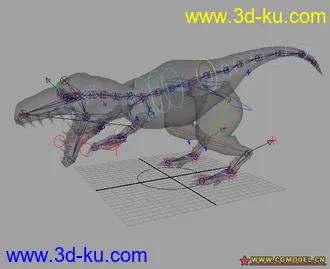恐龙模型——骨骼+动作动作的图片