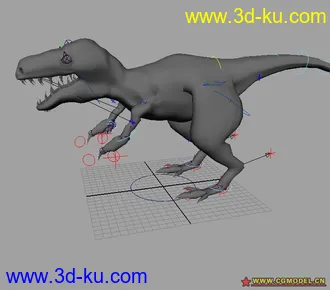 恐龙模型——骨骼+动作动作的图片
