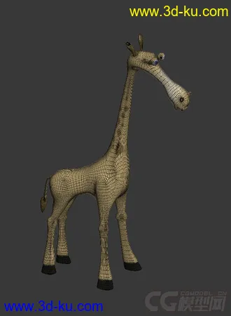 3D打印模型卡通版长颈鹿的图片