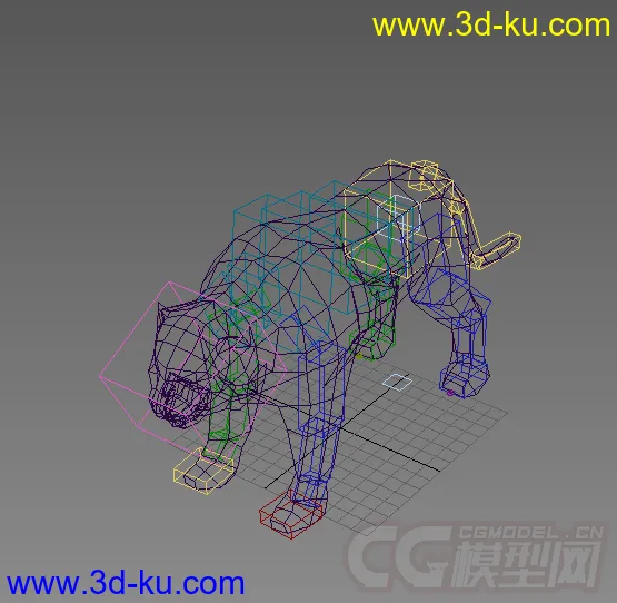 老虎模型 有绑定 有贴图的图片1