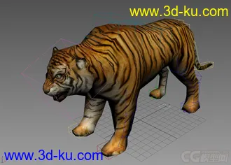 老虎模型 有绑定 有贴图的图片