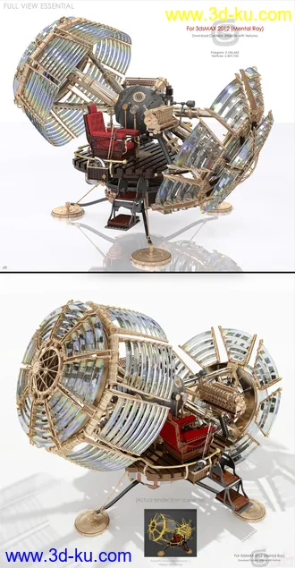 3D打印模型The Time Machine full textured for 3DSMax 2012 MentalRAY的图片