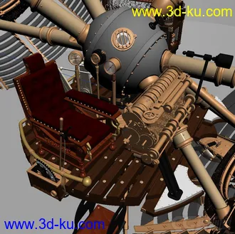 3D打印模型The Time Machine full textured for 3DSMax 2012 MentalRAY的图片