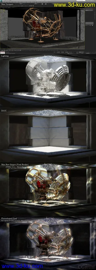 3D打印模型The Time Machine full textured for 3DSMax 2012 MentalRAY的图片