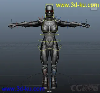 3D打印模型Female Nanosuit Crysis 2 character rig with textures的图片