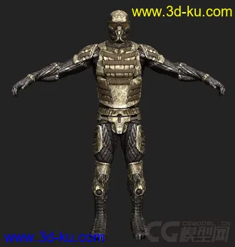 3D打印模型Male - Nanosuit Asia - Crysis 2 character rig with textures的图片