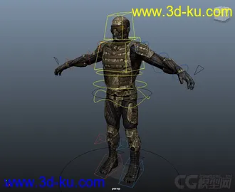 3D打印模型Male - Nanosuit Asia - Crysis 2 character rig with textures的图片