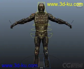 3D打印模型Male - Nanosuit Asia - Crysis 2 character rig with textures的图片