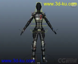 3D打印模型Zer0 Assassin Rig with texures (Maya2013)的图片