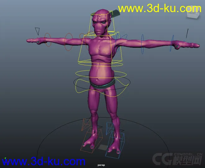 Alien . Extraterrestrial Rig Maya 2013模型的图片1