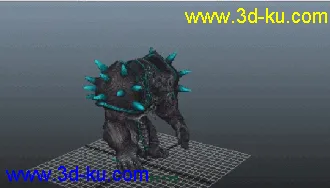 3D打印模型石头怪BOSS一套动作带贴图材质的图片