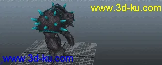 3D打印模型石头怪BOSS一套动作带贴图材质的图片