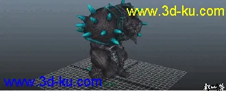 3D打印模型石头怪BOSS一套动作带贴图材质的图片