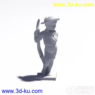 西方雕塑模型，可用于3D打印，内含OBJ+STL+3DS文件。的图片
