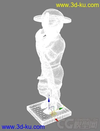 西方雕塑模型，可用于3D打印，内含OBJ+STL+3DS文件。的图片