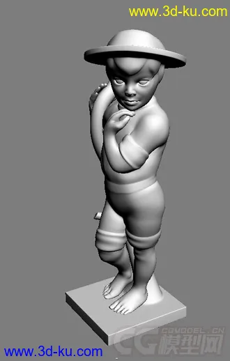西方雕塑模型，可用于3D打印，内含OBJ+STL+3DS文件。的图片