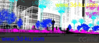 公建楼 入户景观特写镜头 建筑动画全模型场景的图片