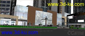 公建楼 入户景观特写镜头 建筑动画全模型场景的图片