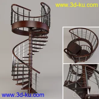 3D打印模型欧式旋转型扶梯的图片