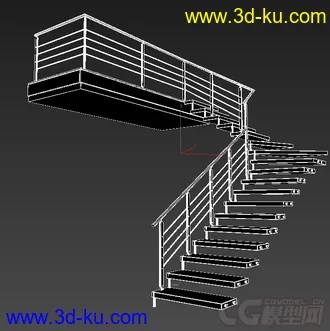 3D打印模型木质的扶梯的图片