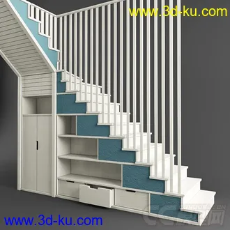 3D打印模型一款木质扶梯的图片