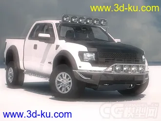 3D打印模型一款白色车的图片