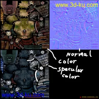 3D打印模型自做的怪兽（有贴图）的图片