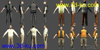 3D打印模型外国男人中年老年人美国大胡子败顶眼镜胖子男人的图片